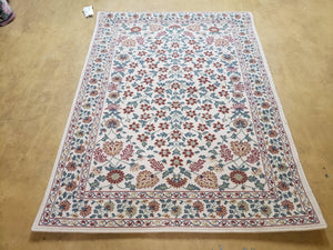 4x6 Karastan Rug 4 x 6 Authentic Karastan Williamsburg Carpet, Woven in USA, Wool Pile, Persian Floral Pattern 591, Entryway Rug, Foyer Rug - Jewel Rugs