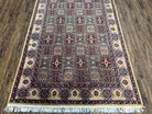 Indo Persian Silk Rug 4x6, Panel Design, Small Flowers, Hand Knotted, Fine Weave, Oriental Carpet 4 x 6, Vintage Area Rug, Beautiful Rug - Jewel Rugs