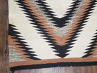 Antique Navajo Rug 3x5, Wool Handwoven Flatweave Navajo Territory Blanket, Collectible Navajo Blanket, Tribal Carpet, Diamond Pattern Ivory - Jewel Rugs