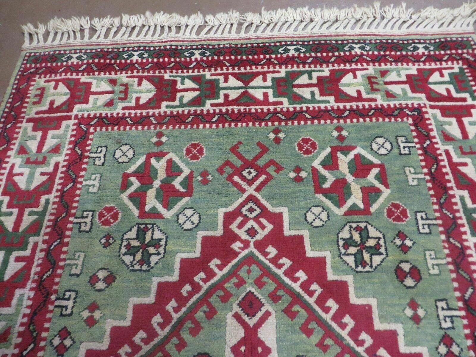 4' X 6' Vintage Handmade Turkish Kazak Design Wool Rug Carpet Nice - Jewel Rugs