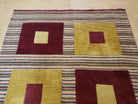 4x6 Colorful Tibetan Kilim Rug Vintage Wool Modern Rug Abstract Design Nice Gold Maroon Multicolor Carpet - Jewel Rugs