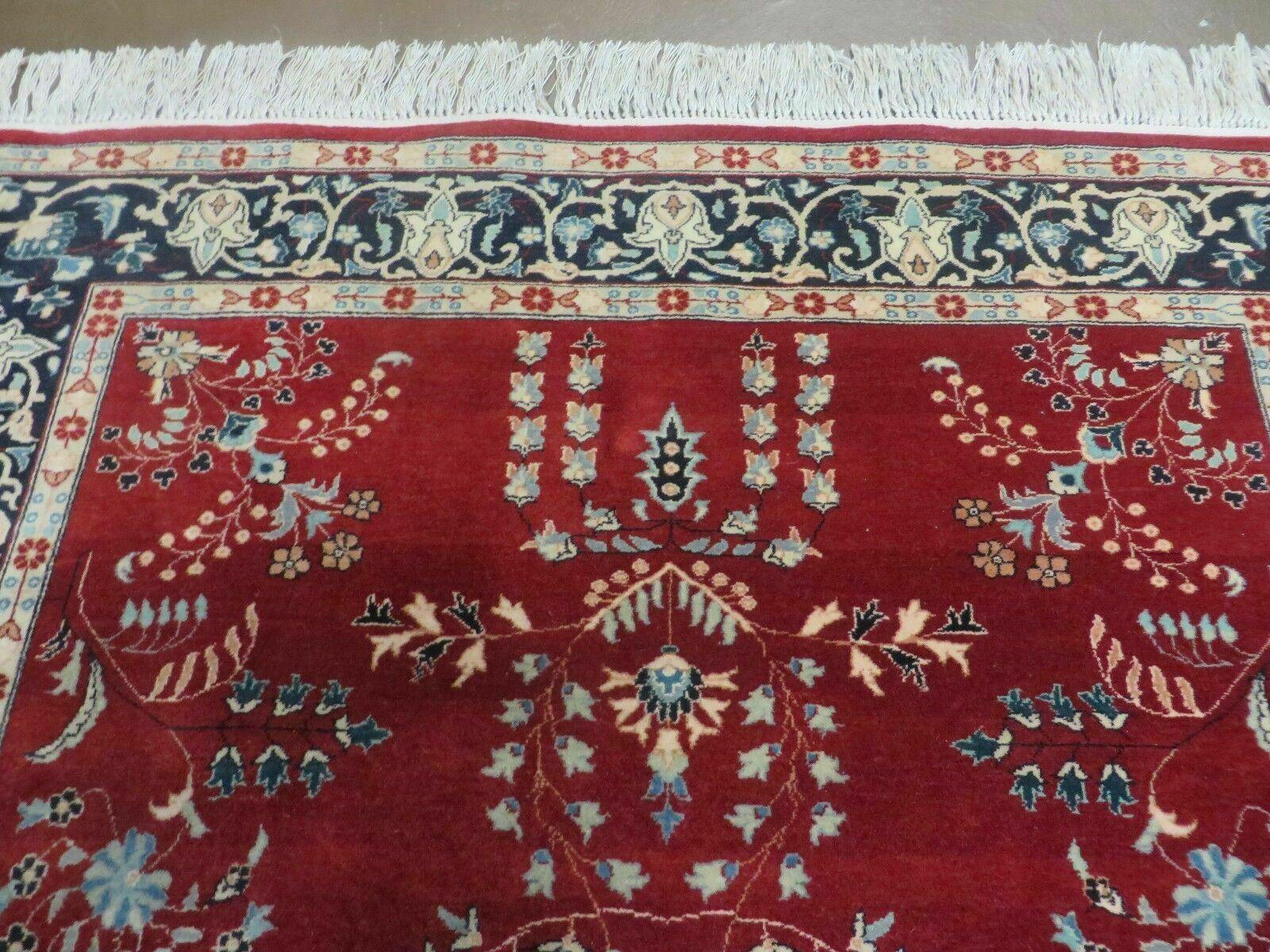 4' X 6' Vintage Fine Handmade Indian Wool Rug Carpet Vegetable Dyes Red Nice - Jewel Rugs