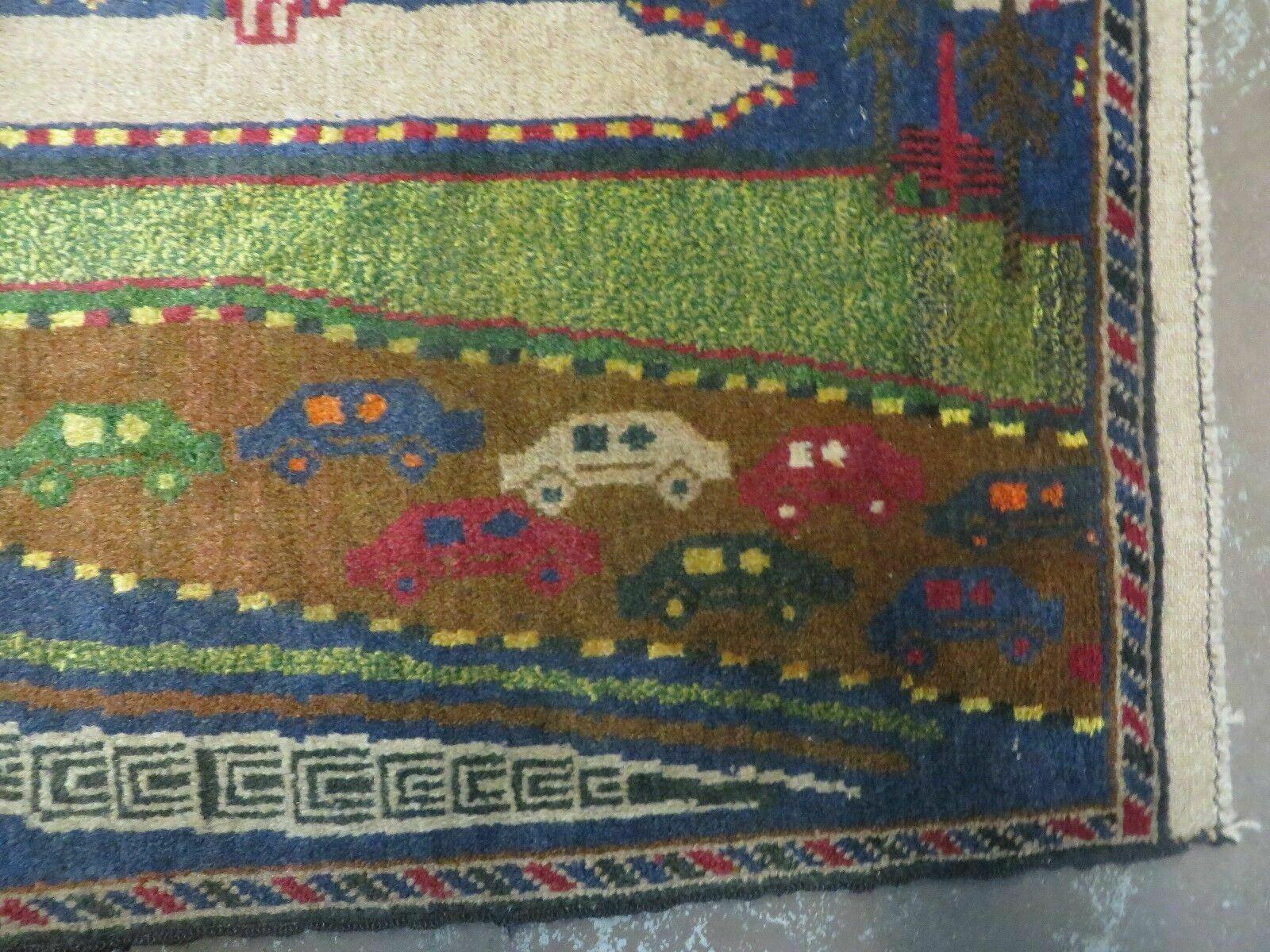 3' X 5' New Vintage Handmade Afghan Balouch Tribal Wool Pictorial Rug # 303 - Jewel Rugs