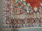 5' X 8' Antique Handmade Turkish Wool Rug Central Medallion Open Field Red Traditional Home Décor - Jewel Rugs