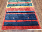 Colorful Persian Gabbeh Rug 4x6, Soft Pile, Colorful Rug, Handmade Hand Knotted Wool Carpet, Home Office Rug, Area Rug for Bedroom 4 x 6 ft - Jewel Rugs