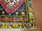 4x7 Antique Turkish Rug 4 x 7 Handmade Rug 7x4 Oushak Rug 4x7 Yastik Rug Medallion Rug Tribal Rug Red Rug Foyer Room Rug - Jewel Rugs