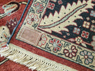 10' X 14' Vintage Hand Made Turkish Wool Rug Carpet Red Black Hand Knotted Nice - Jewel Rugs