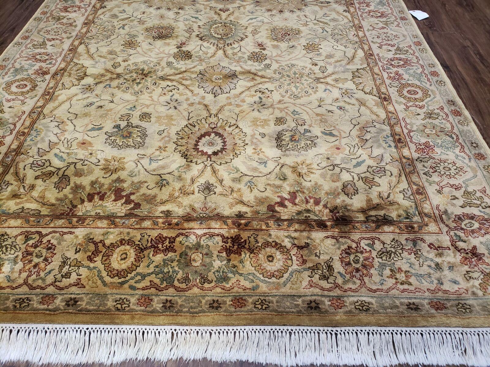 6' X 9' Vintage Oriental Floral Handmade Wool Rug Vegetable Dye Tea Washed Nice - Jewel Rugs