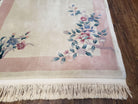 4x6 Handmade Chinese Wool Area Rug 90 Lines Carpet Art Deco Rug Ivory Beige Pink - Jewel Rugs